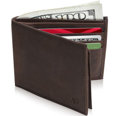 small leather wallets men's